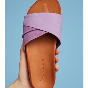 Anthropologie purple lavender suede leathe…